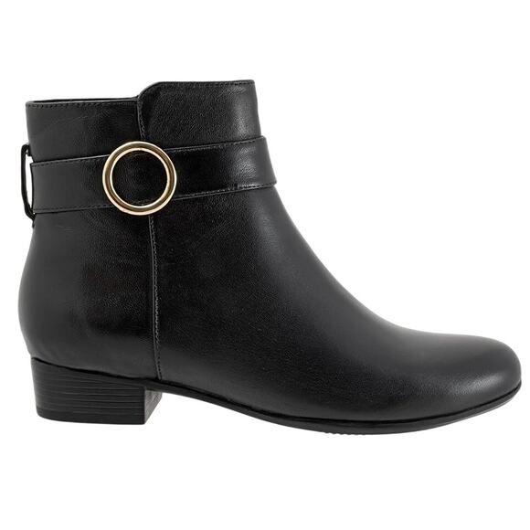 Trotters Womens Melody Ankle Booties US 10.5 NARROW Black Leather NIB - Picture 4 of 14